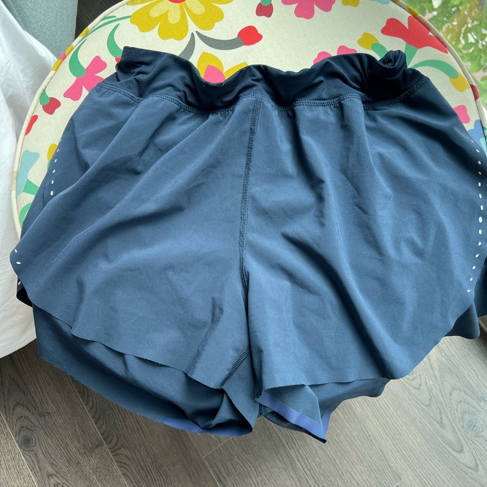 Find your pace high-rise lined short 3” navy lululemon